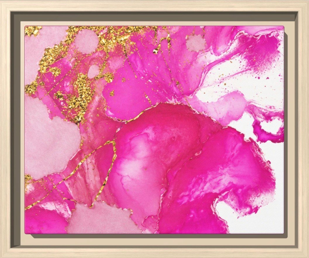 Pink and Gold Abstract
